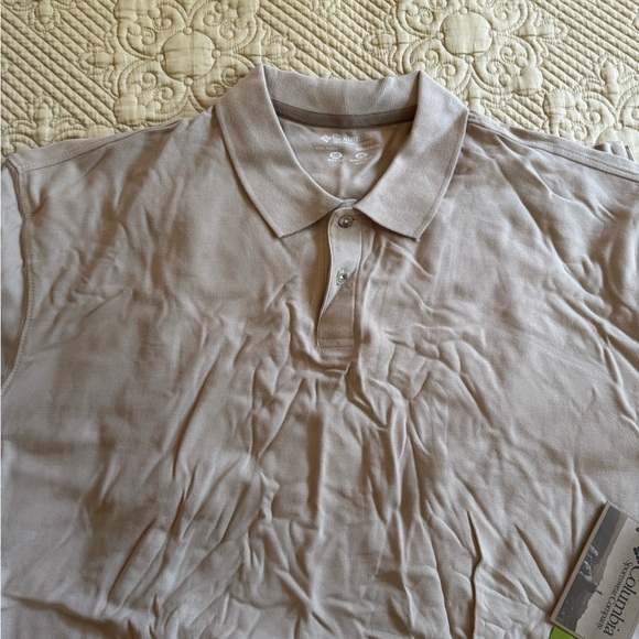 Columbia Tan Men's Tall polo shirt - Picture 1 of 4